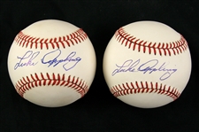 1985-90 Luke Appling Chicago White Sox Signed OAL Brown & ONL White Baseballs - Lot of 2 (JSA)