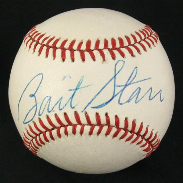 1990-92 Bart Starr Green Bay Packers Signed OAL Brown Baseball (JSA)