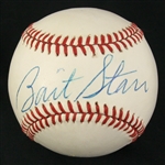 1990-92 Bart Starr Green Bay Packers Signed OAL Brown Baseball (JSA)