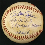 1980 (October 21) Pete Rose Philadelphia Phillies Signed OWS Kuhn Veterans Stadium World Series Game Used Baseball (MEARS LOA/JSA)