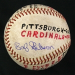 1965 (May 2) Bob Gibson St. Louis Cardnals Signed ONL Giles Busch Stadium Game Used Victory Baseball (MEARS LOA/JSA) 4th of Season, 75th of Career 