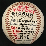 1965 (May 2) Bob Gibson St. Louis Cardnals Signed ONL Giles Busch Stadium Game Used Victory Baseball (MEARS LOA/JSA) 4th of Season, 75th of Career 