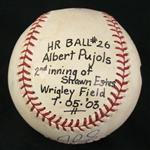 2003 (July 5) Albert Pujols St. Louis Cardinals Signed OML Selig Wrigley Field Game Used Home Run Baseball (MEARS LOA/JSA) 26th of Season, 97th of Career