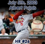 2003 (July 5) Albert Pujols St. Louis Cardinals Signed OML Selig Wrigley Field Game Used Home Run Baseball (MEARS LOA/JSA) 26th of Season, 97th of Career