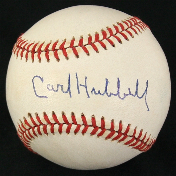 1987-88 Carl Hubbell New York Giants Signed ONL Giamatti Baseball (JSA)