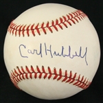 1987-88 Carl Hubbell New York Giants Signed ONL Giamatti Baseball (JSA)