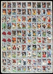 1990-92 Baseball Basketball Football Hockey Classic Uncut Trading Card Sheets - Lot of 4
