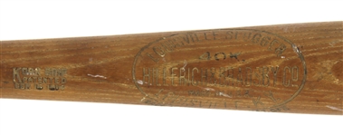 1921-29 Edd Roush Reds/Giants H&B Louisville Slugger 40K Professional Model Game Used Bat (MEARS LOA)