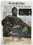 2004 Joe Frazier World Heavyweight Champion Signed 26" x 36" Canvas Backed Lithograph (JSA)