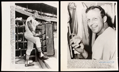1963 Stan Musial St. Louis Cardinals “Last Game At the Polo Grounds” 8x10 Wire Photo