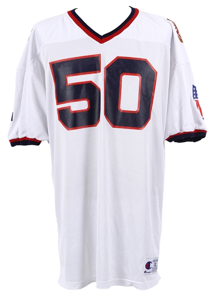 1990s Mike Singletary Throw Back Bowl Signed Game Worn Jersey (MEARS LOA & PSA/DNA)