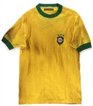 1970s Pele Brazil Game Worn Home Jersey (MEARS A10/Team Employee LOA) (JSA Full Letter)