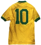 1970s Pele Brazil Game Worn Home Jersey (MEARS A10/Team Employee LOA) (JSA Full Letter)