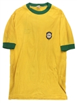 1970 Pele Brazil National Soccer Team Signed Game Worn Jersey (MEARS LOA) Personal Collection of Team Masseuse