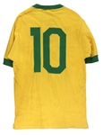 1970 Pele Brazil National Soccer Team Signed Game Worn Jersey (MEARS LOA) Personal Collection of Team Masseuse