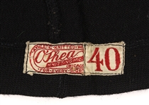 1920's Black/Orange Woodstock Game Worn Basketball Jerseys & Red Satin Basketball Trunks - Lot of 3 (MEARS LOA) 