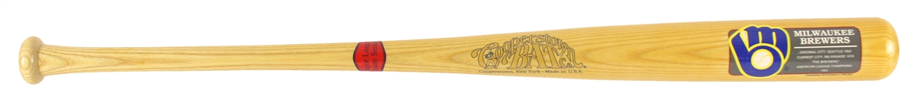 1992 Milwaukee Brewers Cooperstown Collection Team Logo Bat