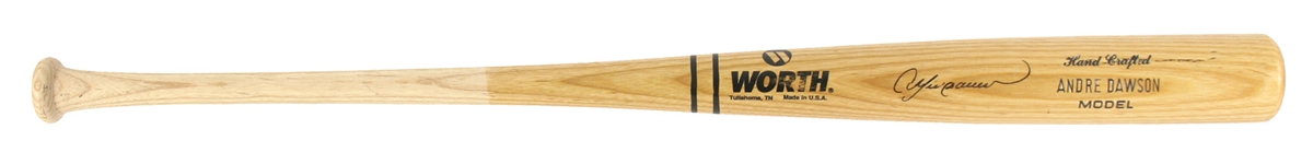 1992-95 Andre Dawson Cubs/Red Sox/Marlins Signed Worth Professional Model Bat (MEARS LOA/JSA)