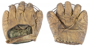 1900's-90's Baseball Memorabilia Collection - Lot of 10 w/ Game Used Baseballs, Store Model Mitts & Vintage Photos (MEARS LOA)