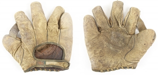 1900's-90's Baseball Memorabilia Collection - Lot of 10 w/ Game Used Baseballs, Store Model Mitts & Vintage Photos (MEARS LOA)