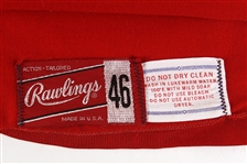1963-71 Red Durene #76 Game Worn Rawlings Football Jersey (MEARS LOA) 
