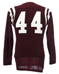 1950's Maroon Durene #44 Game Worn Football Jersey (MEARS LOA)