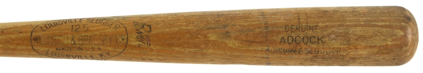 1953 Joe Adcock Milwaukee Braves H&B Louisville Slugger Game Used Bat (MEARS A7)