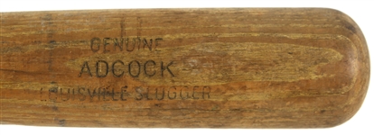 1953 Joe Adcock Milwaukee Braves H&B Louisville Slugger Game Used Bat (MEARS A7)