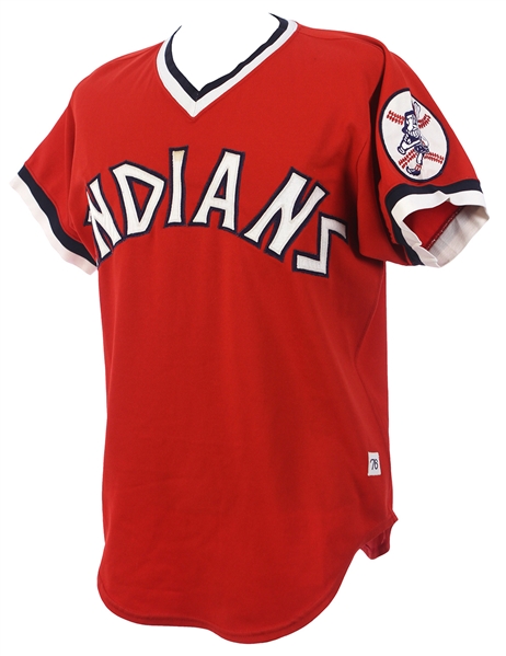 1976-77 John Lowenstein/Andre Thornton Cleveland Indians Game Worn Alternate Jersey (MEARS LOA)