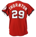 1976-77 John Lowenstein/Andre Thornton Cleveland Indians Game Worn Alternate Jersey (MEARS LOA)