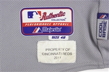 2011-12 Aroldis Chapman Cincinnati Reds Signed Memorabilia Collection - Lot of 3 w/ Game Worn Road Jersey, Photo & Trading Card 