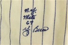 1967 Yogi Berra New York Mets Signed Game Worn Home Uniform Pants (MEARS LOA/JSA)