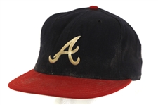 1994-96 Terry Pendleton/Marquis Grisson Atlanta Braves Game Worn Cap (MEARS LOA)
