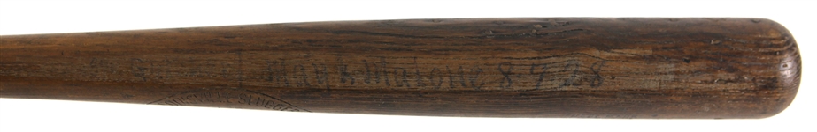 1928 George Sisler Boston Braves H&B Louisville Slugger Sidewritten Store Model Bat 