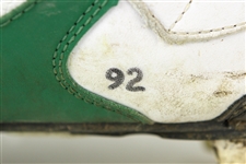 1996 (October 27) Reggie White Green Bay Packers Game Worn Cleats Shoes (MEARS LOA/White Family LOA) Super Bowl Season
