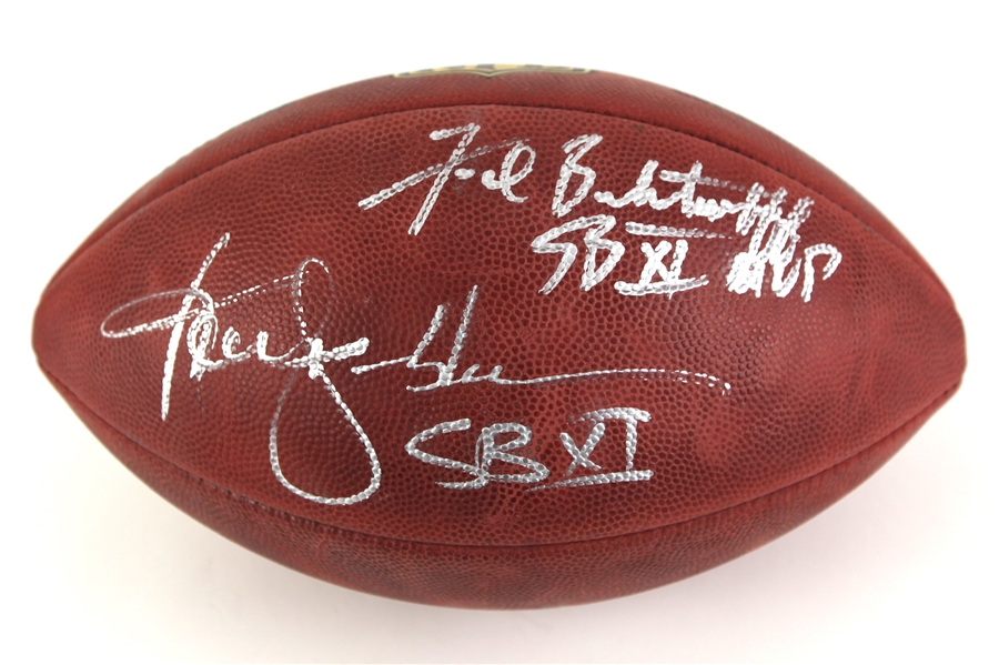 2006-14 Ken Stabler Fred Biletnikoff Oakland Raiders Signed ONFL Goodell Football (JSA)