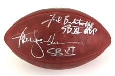 2006-14 Ken Stabler Fred Biletnikoff Oakland Raiders Signed ONFL Goodell Football (JSA)