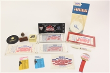 1983-85 USFL Memorabilia Collection - Lot of 14 w/ Championship Game Tickets, Patch, Pinback Button & More