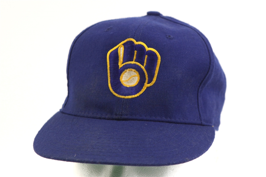 1992 Robin Yount Milwaukee Brewers Game Worn Cap (MEARS LOA)