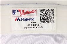 2016 Kris Bryant Chicago Cubs Game Worn Home Uniform Pants (MEARS LOA) NL MVP/World Series Season