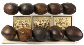 1902 George Chadwick Yale Football Collection: Walter Camp Signed Letter, 1902 Championship Medal, Game Used Footballs