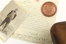 1902 George Chadwick Yale Football Collection: Walter Camp Signed Letter, 1902 Championship Medal, Game Used Footballs