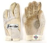 1997-2001 circa Mark McGwire St. Louis Cardinals Game Worn Franklin Batting Gloves (MEARS LOA)