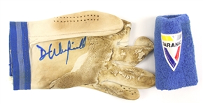 1985 Dave Winfield New York Yankees Autographed Batting Glove and Wristband (MEARS LOA/JSA)
