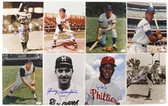 1940-1970s National League Baseball Signed Stars Photo Collection (21) (JSA)