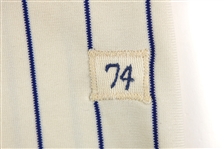 1974 Jim Hickman/Ron Dunn Chicago Cubs Game Worn Home Jersey Signed By Hickman (MEARS LOA/JSA)