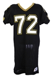 1990 Jim Dombrowski New Orleans Saints Game Worn Home Jersey Signed by Jim Mora (MEARS LOA/JSA)