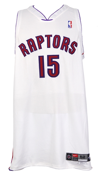 2000-01 Vince Carter Toronto Raptors Signed Home Jersey (MEARS LOA/*Full JSA Letter*)