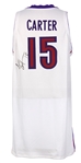 2000-01 Vince Carter Toronto Raptors Signed Home Jersey (MEARS LOA/*Full JSA Letter*)