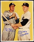 1950s Duke Snider Brooklyn Dodgers Mickey Mantle New York Yankees Signed 8x10 Color Photo (JSA)